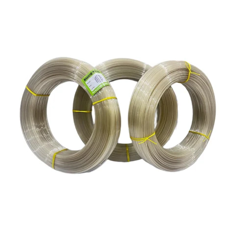 Golden Transparent PET Wire - 1.7 mm Thickness, Plain Pattern, Golden Color | Key Features: PET Material, Copper Insulation, Available in Various Sizes, Suitable for Commercial Use