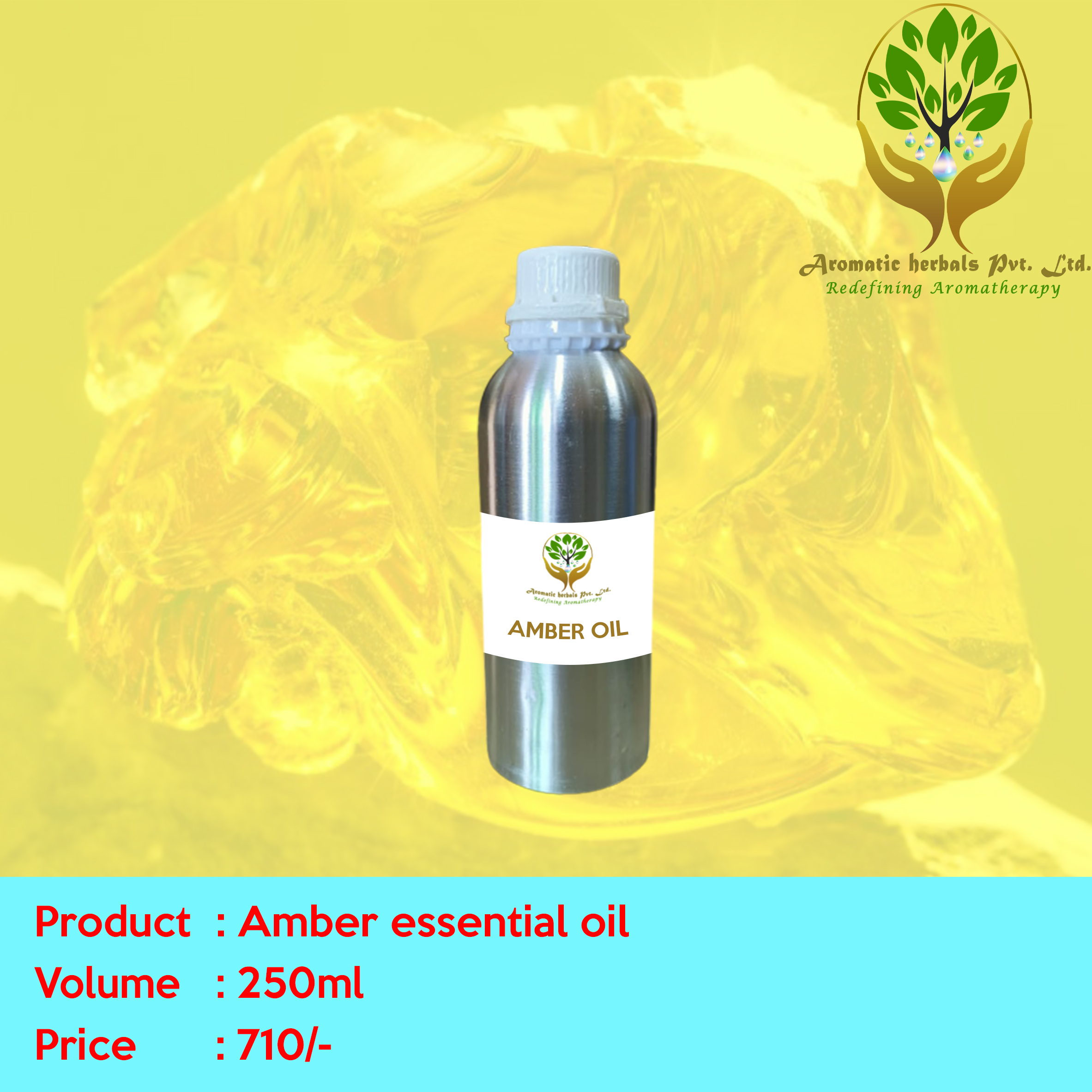 Amber Essential Oil Purity: 100% Natural