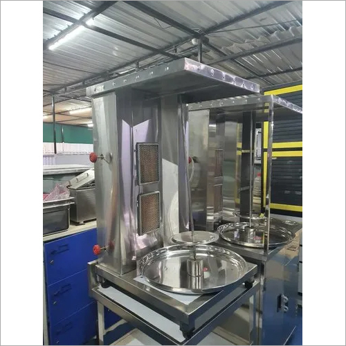 सिल्वर ऑटोमैटिक शवर्मा मशीन टेबल टॉप