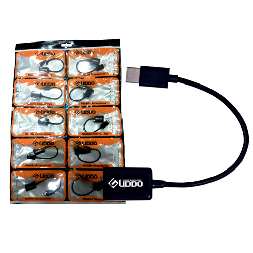 V 8 Plastic Otg With Tpe Wire - Plastic Body, 1.5a Charging Current, Black Color | Automatic Detection, Heat & Low Temperature Resistance