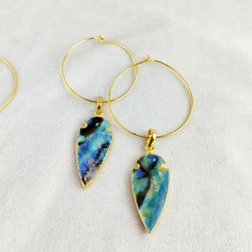 Same As Photo Gemstone Hoop Earring