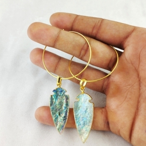 Same As Photo Gemstone Hoop Earring