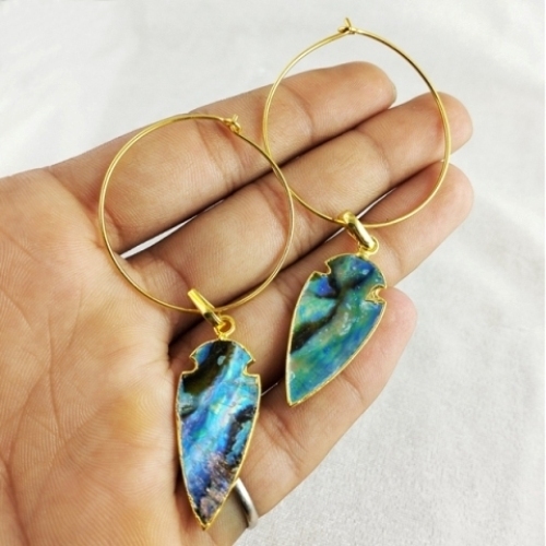 Same As Photo Gemstone Hoop Earring