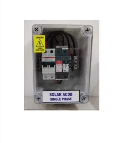Solar ACDB - Plastic Enclosure, 10x10x10 cm Size | IP65 Rating, 12/24V Voltage, 10A Current