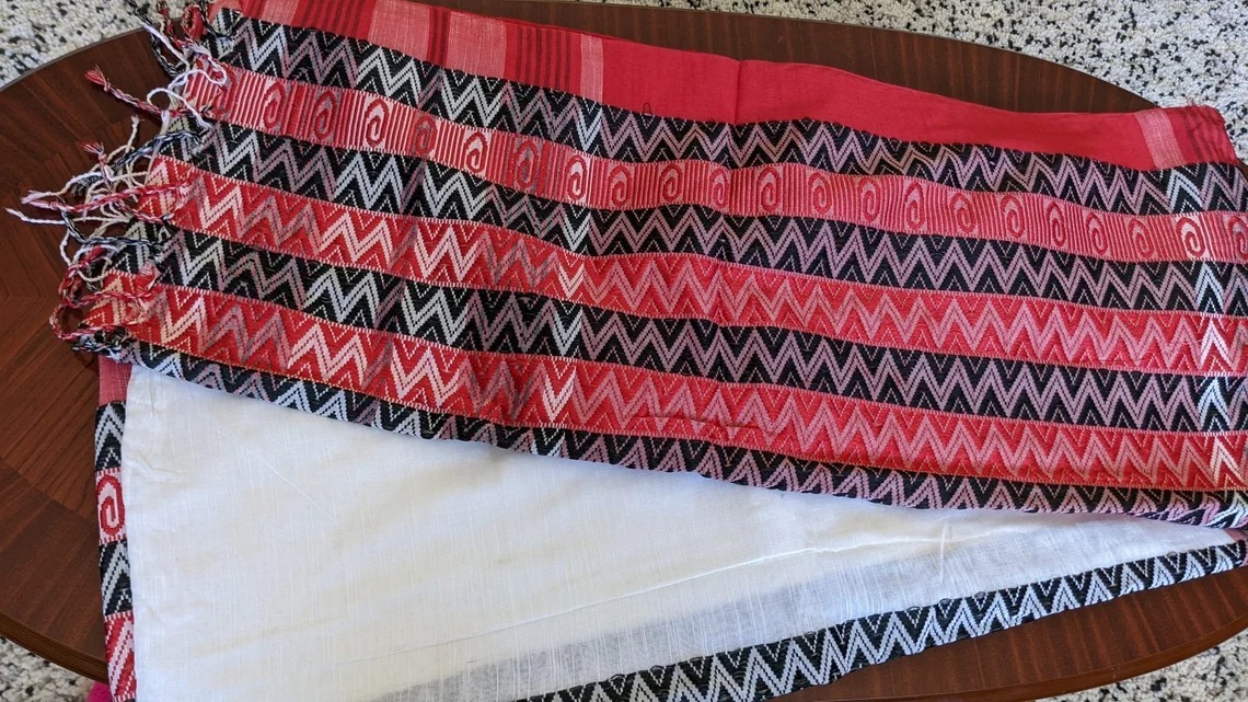 Khadi Silk Saree - Cotton Begompuri Saree With Running Blouse Pieces, Multicolor Full-border Weaving Designs | Traditional, Printed, Suitable For Rainy & Spring Seasons