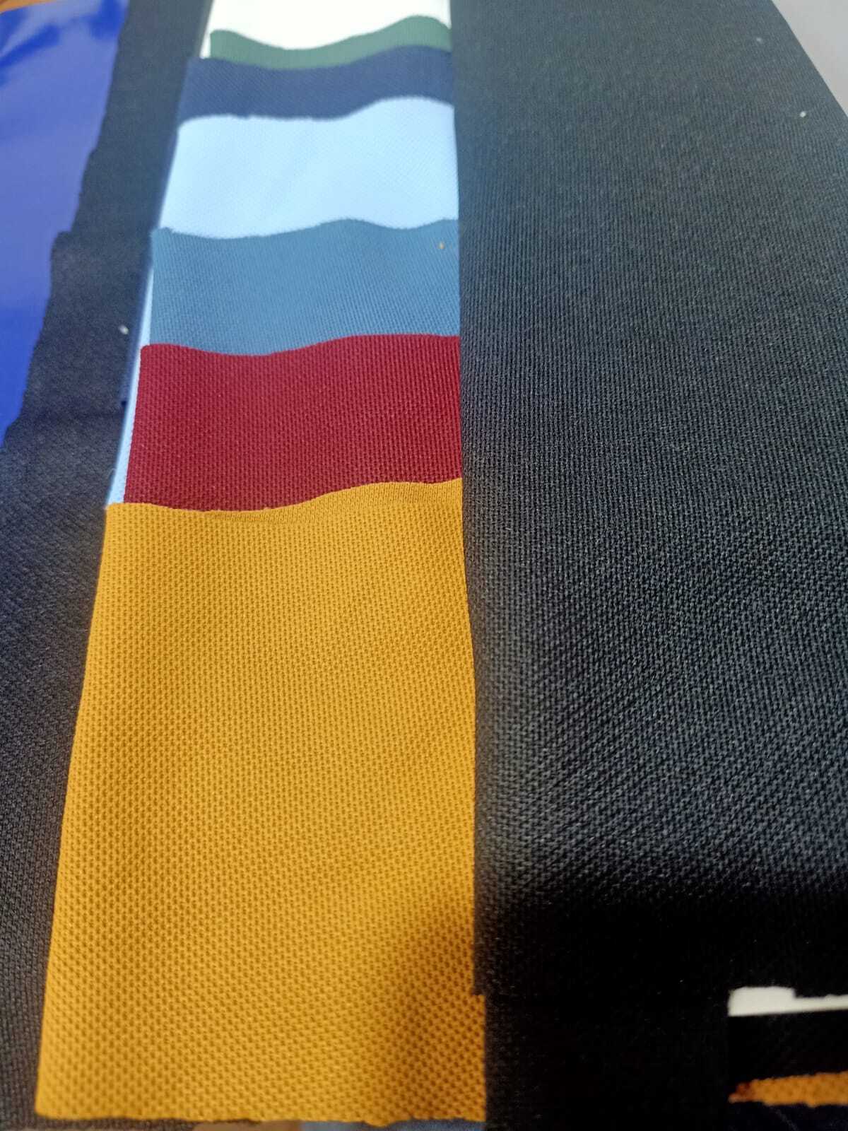 Polo Knitted Fabrics - Polyester Material, 58 Inches Wide, Multicolor Design | Washable With Plain Texture