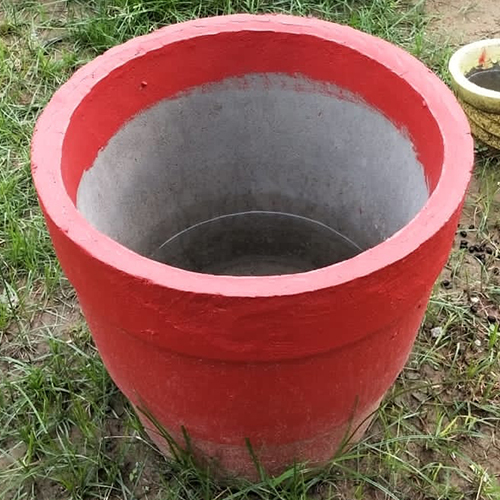 पॉलिश सीमेंट गार्डन पॉट