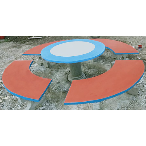 पॉलिश सीमेंट राउंड बेंच