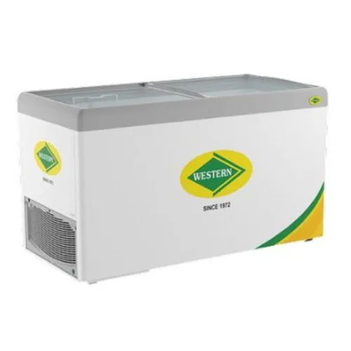 व्हाइट वेस्टर्न डीप फ्रीजर ग्लास टॉप Nwhf550g