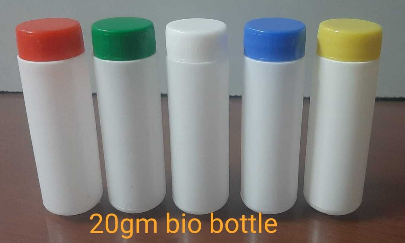 Bio Bottles - Hdpe Material, 5gm To 100gm Capacity, White Color With Screw Cap - Opaque Finish, Milky Appearance