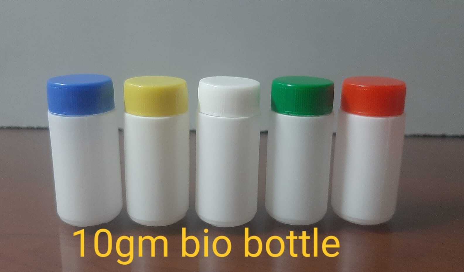 Bio Bottles - Hdpe Material, 5gm To 100gm Capacity, White Color With Screw Cap - Opaque Finish, Milky Appearance