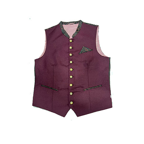 Mens Stylish Waistcoat - Blue Striped Slim Fit | Breathable, Washable, Modern Design, Half Sleeves