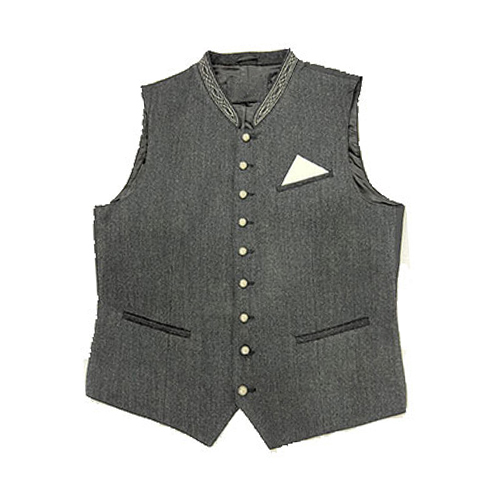 Mens Stylish Waistcoat - Blue Striped Slim Fit | Breathable, Washable, Modern Design, Half Sleeves