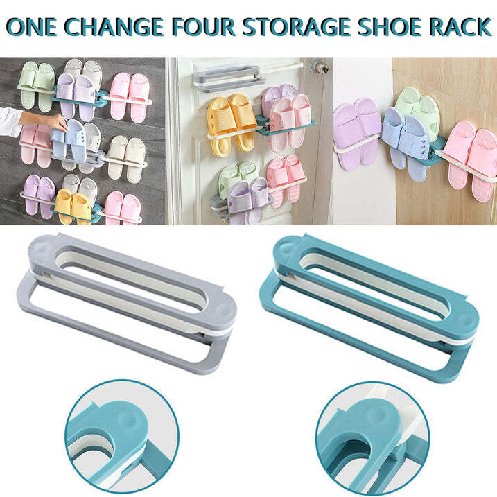 Plastic Folding Shoe Rack - Plastic Material, 30x11x5 Cm Dimensions | Mix Color Design For Home Improvement Efficiency