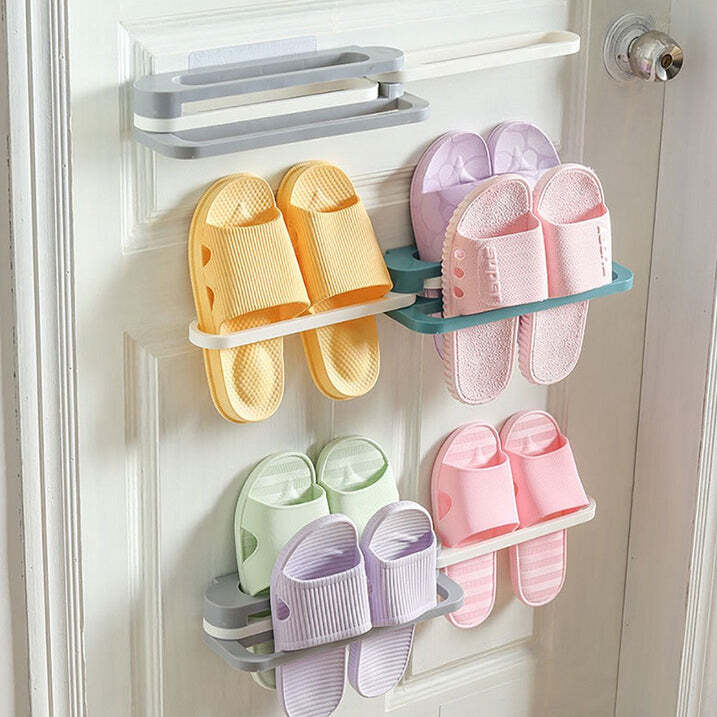 Plastic Folding Shoe Rack - Plastic Material, 30x11x5 Cm Dimensions | Mix Color Design For Home Improvement Efficiency