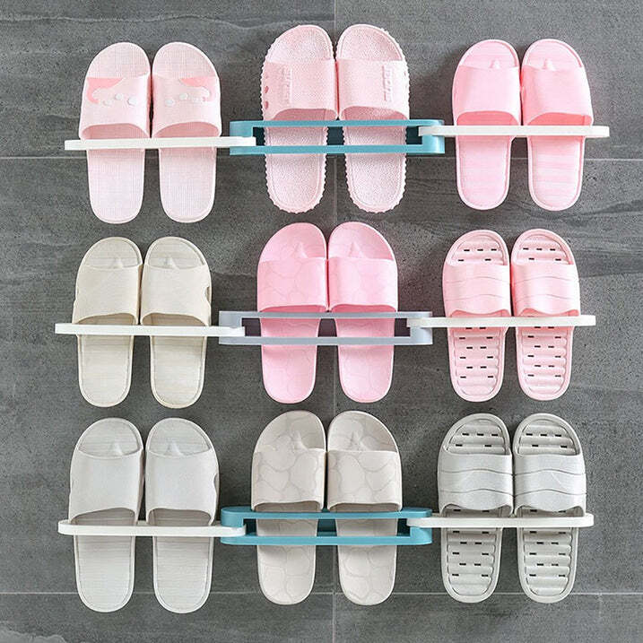 Plastic Folding Shoe Rack - Plastic Material, 30x11x5 Cm Dimensions | Mix Color Design For Home Improvement Efficiency