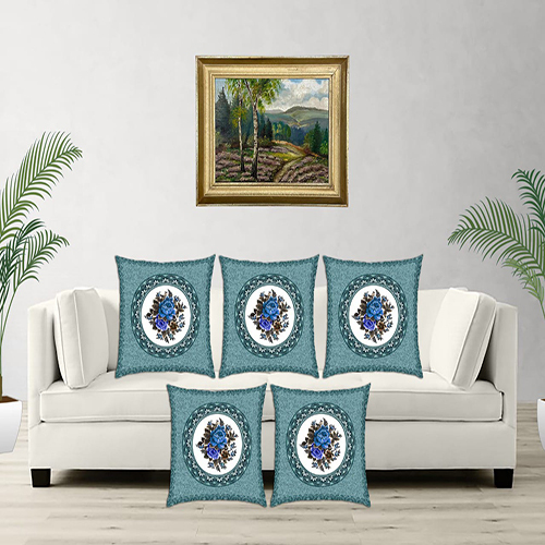 Cushion Covers - 100% Cotton, Multicolor Design | Versatile For Chair, Car, Decorative Use, Home & Garden Furniture, Printed Style