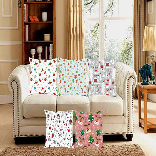 Cushion Covers - 100% Cotton, Multicolor Design | Versatile For Chair, Car, Decorative Use, Home & Garden Furniture, Printed Style