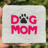 महिलाओं के लिए ज़िपर के साथ मॉइस्चर प्रूफ 5.5X4.5 इंच बीडेड कॉइन पाउच