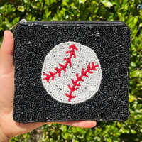 मॉइस्चर प्रूफ 5.5X4.5 इंच बीडेड बॉल डिज़ाइन कॉइन पर्स