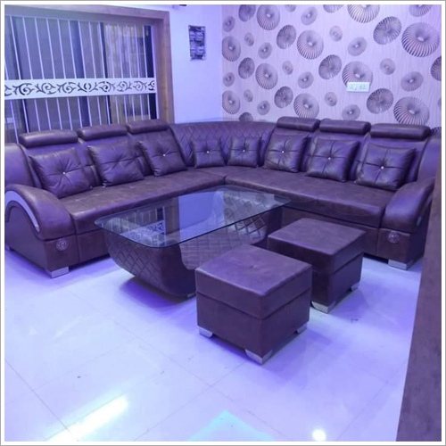 अनुकूलित एल कॉर्नर 7 सीटर सोफा सेट