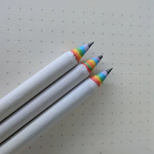 Multicolor Rainbow Recycled Paper Pencil