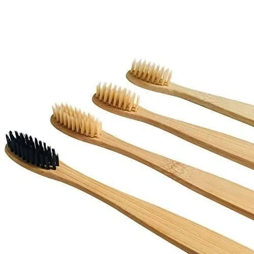 Biodegradable Bamboo Toothbrush - Bamboo Material, 6.5 Inch Size, Brown Bristles | Eco-friendly Solid Design For Sustainable Oral Care