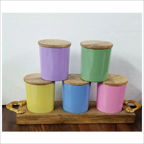 पेंटिंग कलर्ड ग्लास कैंडल जार