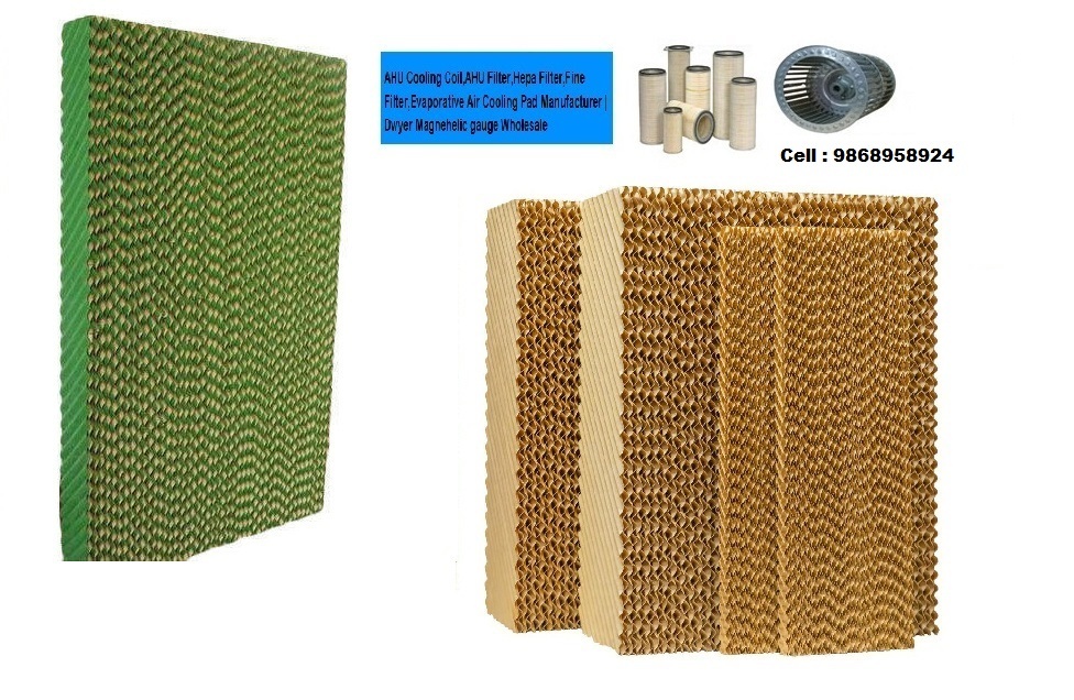 Cellulose Pad - 600x600x50mm To 1800x600x300mm | Eco-friendly Brown And Green Cooling Solution For Industrial And Agricultural Applications