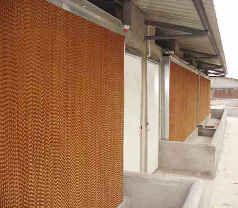 Cellulose Pad - 600-1800 Mm, Humidification, Brown & Green Brown, Window Mount Design For Industrial Applications