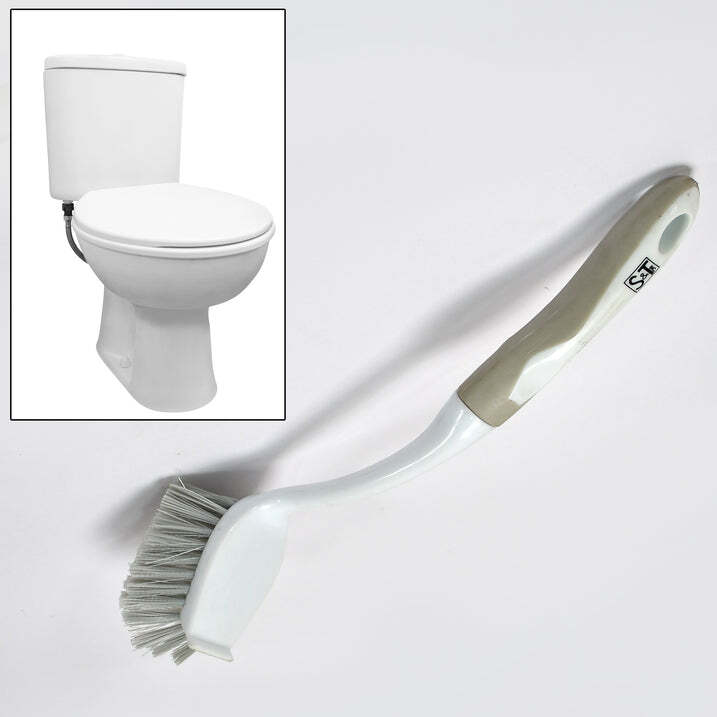 Multipurpose Cleaning Brush - Plastic, 29x6x7 Cm | Unique Ergonomic Design, Lightweight With Flexible Bristles For Hidden Spots And Stubborn Stains