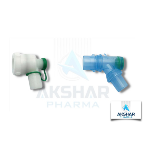 ईटी ट्यूब्स के लिए राइट एंगल्ड डबल स्विवेल कनेक्टर: अस्पताल