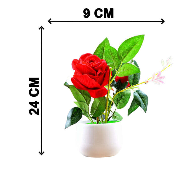 Artificial Tulip Flower Arrangement - Plastic, 24x18x14 Cm | Vibrantly Colored, Easy To Clean, Perfect For Home And Office Decor