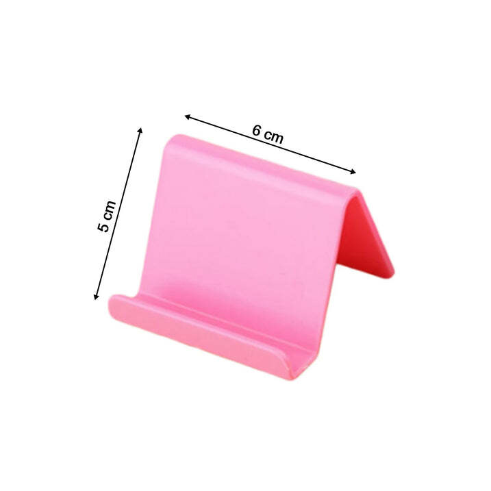 Mobile Holder - Plastic Material, 6 X 5 X 6 Cm Size, Light Blue, Dark Blue, Red, Green, Rose Red, Orange Colors | Multi-angle Adjustable Design