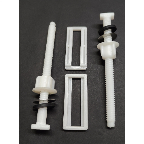 PVC Bracket Hinge - 55MM Round Glossy Finish | White Color, Durable Plastic Design