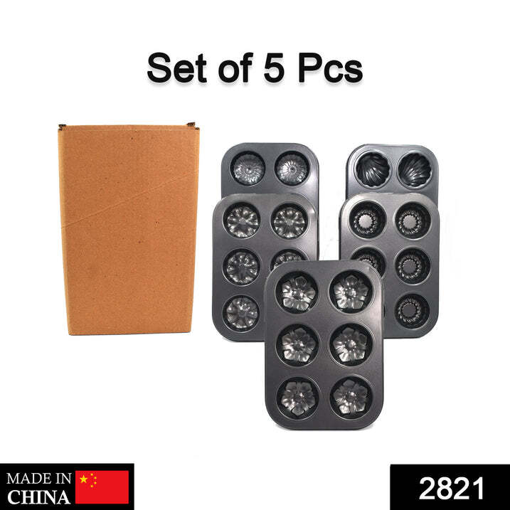 Cupcakes Muffin Tray - Carbon Steel, 30x19x8 Cm | Fits All Oven Types, Freezer & Dishwasher Safe, Durable, Easy To Clean, Ideal For 6 Cupcakes
