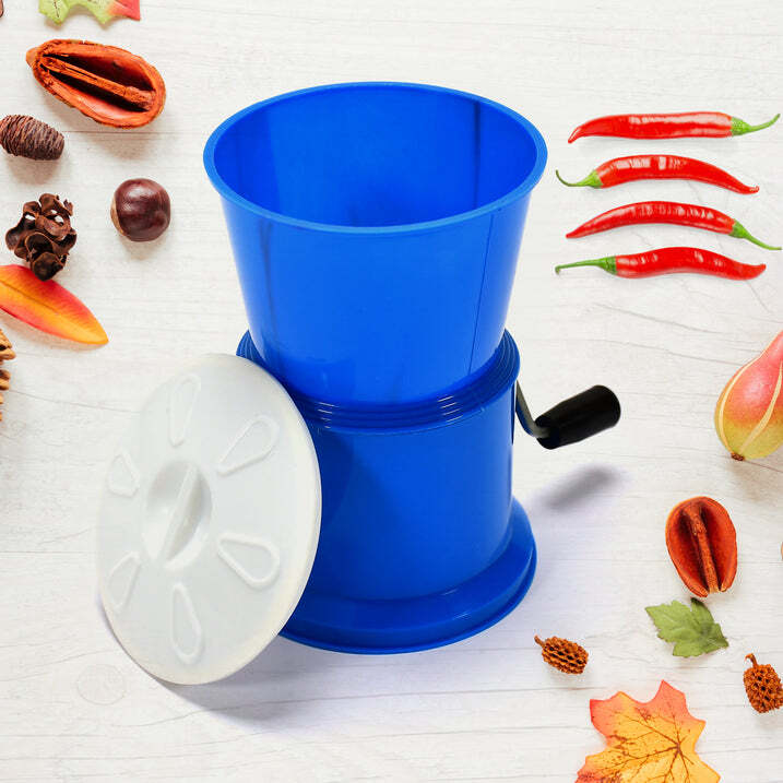 Mini Handy Chopper - High Food Grade Abs, 12x12x20 Cm | 2 In 1 Vegetable Cutter With 3 Stainless Steel Blades, Quick Onion Chopper And Dry Fruit Mixer