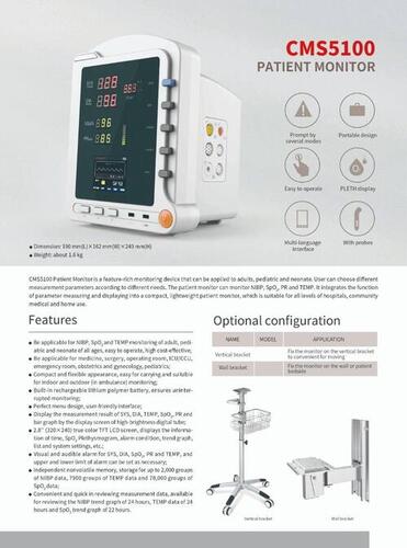 टेबलटॉप पल्स ऑक्सीमीटर Cms-5100