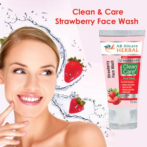 70ml Strawberry Face Wash - Gel Form, Normal Skin Type | Smudge Proof Formula For Refreshing Daily Cleansing