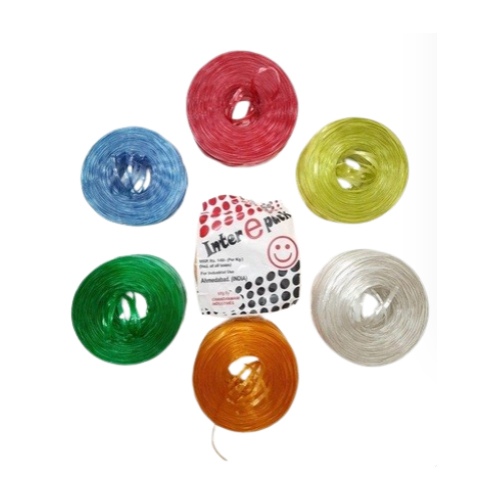 Plastic Sutli Twine Reel (Next To Virgin Quality) - Polypropylene, 1000m Length, 2mm, 4mm, 8mm Widths, White, Red, Green, Yellow, Blue, Orange | Braided Texture, Lightweight, 20kg Break Load Strength