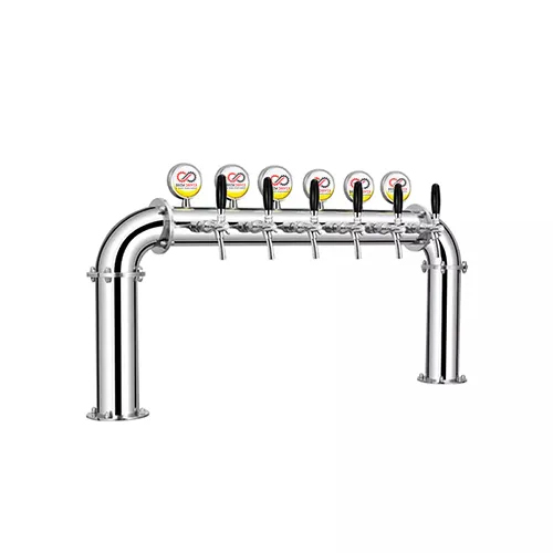 स्टेनलेस स्टील 6 वे सिल्वर यू शेप बीयर टॉवर