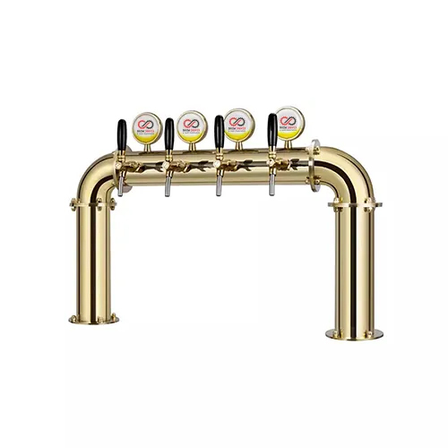 स्टेनलेस स्टील 4 वे गोल्डन यू शेप बीयर टॉवर