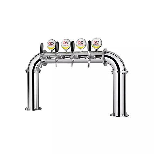 स्टेनलेस स्टील 4 वे सिल्वर यू शेप बीयर टॉवर