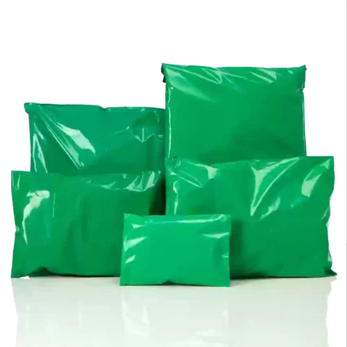 Green Tamper Proof Courier Bag - Ldpe, 10 X 12 Inch, Plain Pattern, Available In Green And White, Customized Design, Pvc Material, Embossed Surface Handling