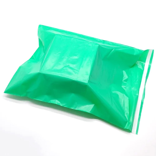 Green Tamper Proof Courier Bag - Ldpe, 10 X 12 Inch, Plain Pattern, Available In Green And White, Customized Design, Pvc Material, Embossed Surface Handling