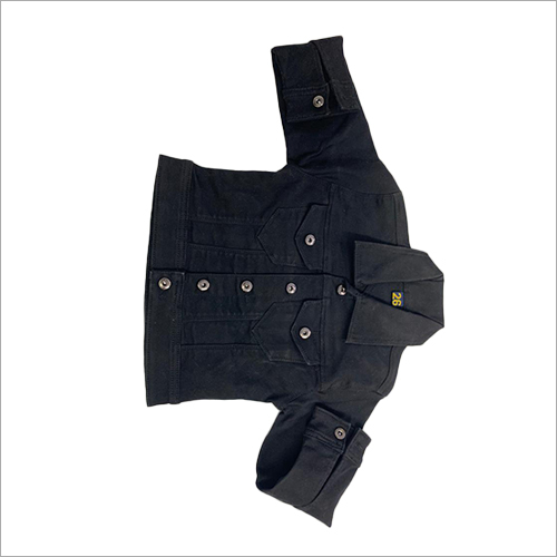 Mens Black Jacket - Full Sleeve Design | Non-Toxic, Washable, Double Pockets, Normal Warmth