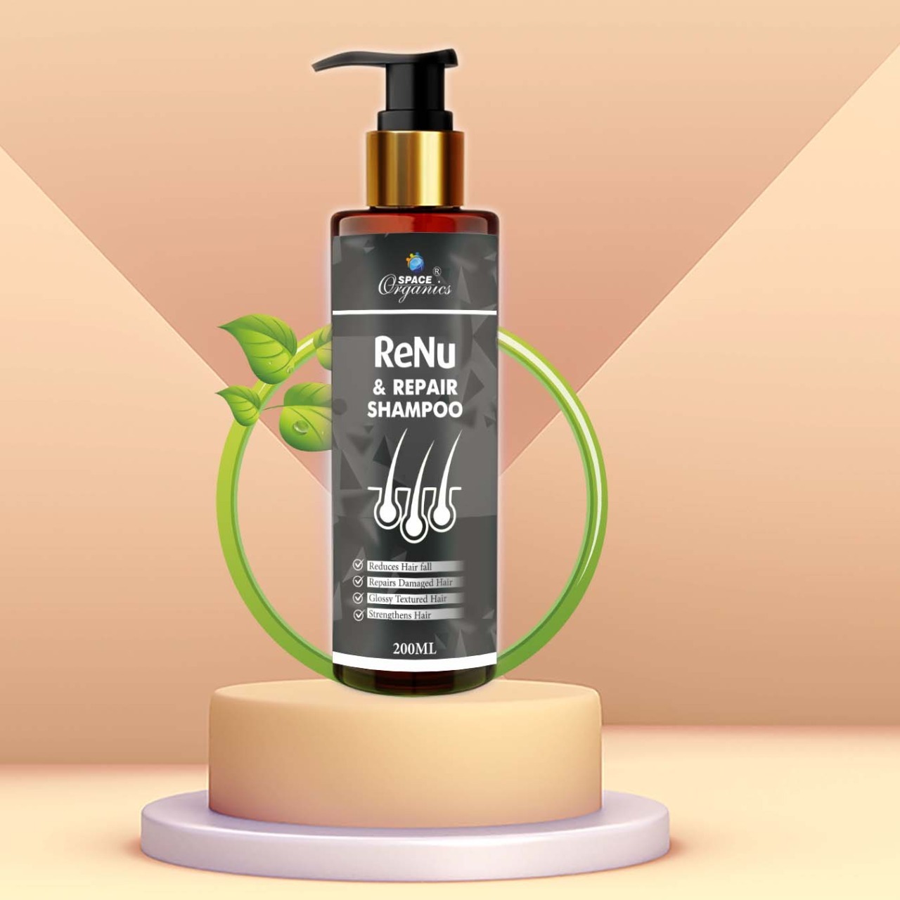 Renu Aloevera Shampoo - 100 Ml, Herbal Ingredients For Nourishing Hair & Scalp | Reduces Dandruff, Hair Fall Control, Softens & Strengthens Hair
