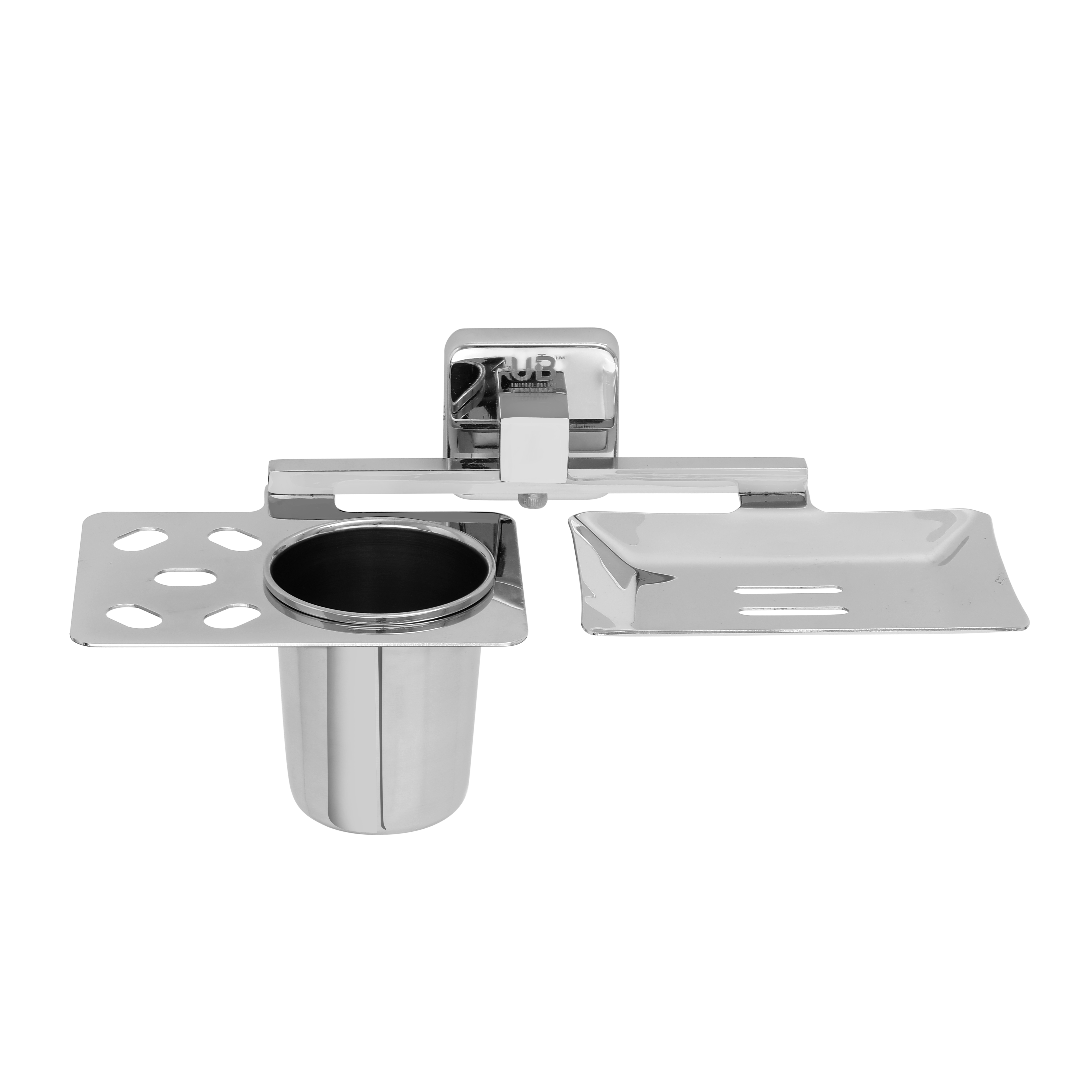 Glossy Nexa Soap Dish With Brush Holdar
