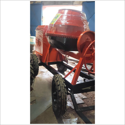 Concrete Mixer Machine - Cast Iron, 3 HP Electric Motor, Red | Computerized, PLC Control, Automatic, Industrial Use