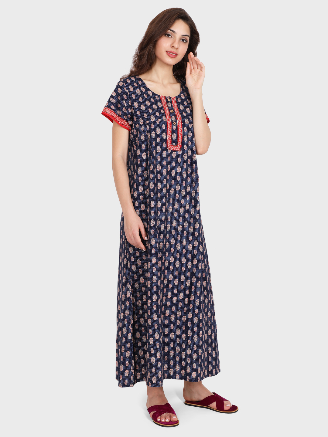 Plain Ladies Cotton Nightgown